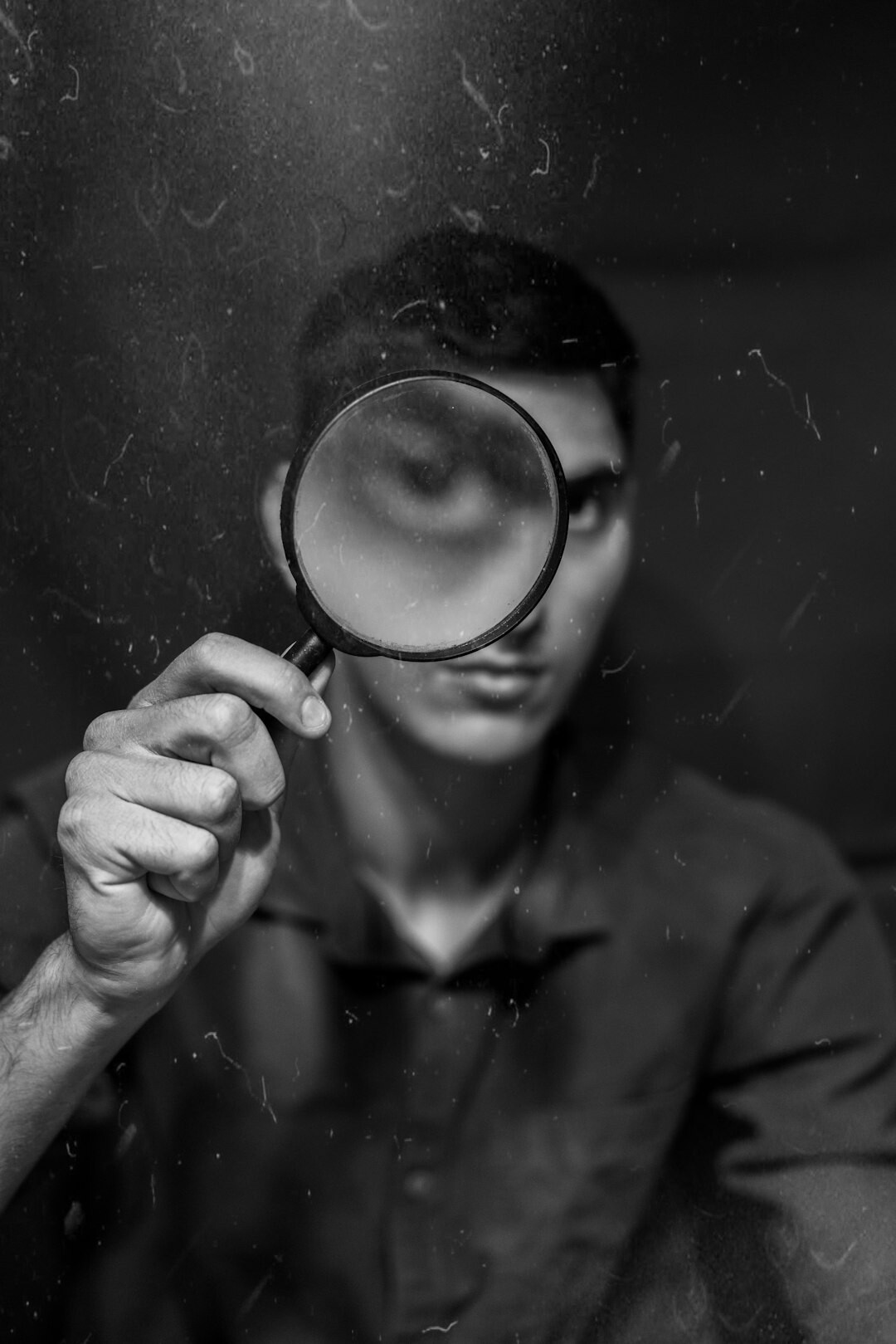 detective examining evidence